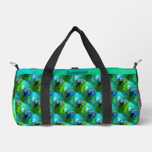 Blaue Flagge Iris Blume Muster Tint Personalisiert Duffle Bag