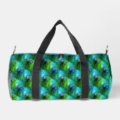 Blaue Flagge Iris Blume Muster Tint Personalisiert Duffle Bag (Rückseite)