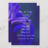Blaue Flagge Iris Blume Petal Elegantes Party Einladung (Vorne/Hinten)