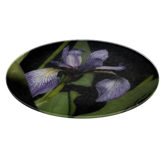 Blaue Flagge Iris-Blume Schneidebrett (Ecke)