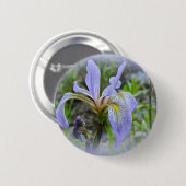 Blaue Flagge - Wild Iris Button (Vorne & Hinten)