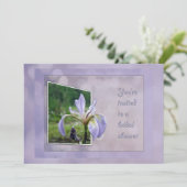 Blaue Flagge - Wild Iris Einladung (Stehend Vorderseite)