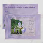 Blaue Flagge - Wild Iris Einladung (Vorne/Hinten)