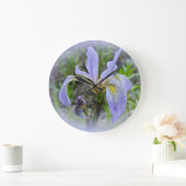 Blaue Flagge - Wild Iris Große Wanduhr (Zuhause)