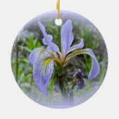 Blaue Flagge - Wild Iris Keramikornament (Hinten)