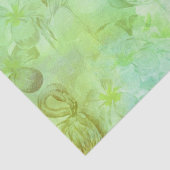 Blaue Flamingos und Hibiskus Seidenpapier (Detail)