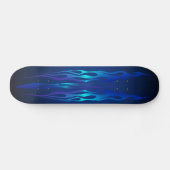 Blaue Flamme auf blauem Skateboard (Horizontal)