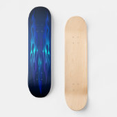 Blaue Flamme auf blauem Skateboard (Vorderseite)