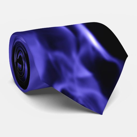 Blaue Flamme Krawatte (Gerollt)