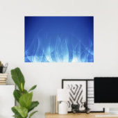 Blaue Flamme Poster (Heimbüro)