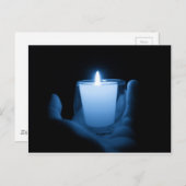 Blaue Flamme Postkarte (Vorne/Hinten)