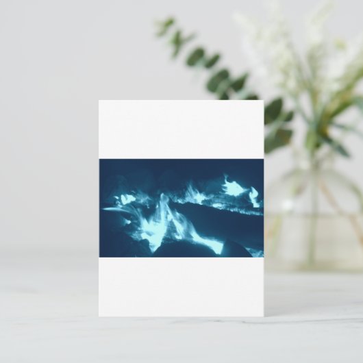 Blaue Flamme Postkarte (Stehend Vorderseite)