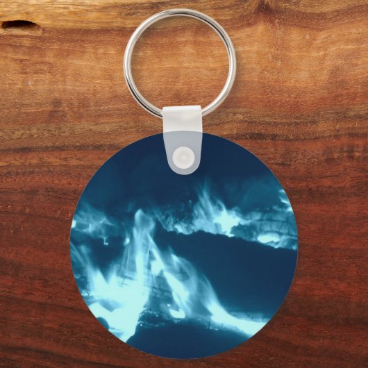 Blaue Flamme Schlüsselanhänger (Vorderseite)