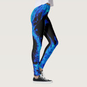 Blaue Flammen-Feuer-Leggings Leggings (Rechts)