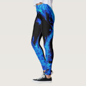 Blaue Flammen-Feuer-Leggings Leggings (Links)