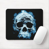 Blaue Flammen-Halloween-Todesschädel Mousepad (Mit Mouse)