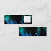 Blaue Flammen II Mini Visitenkarte (Vorne/Hinten)