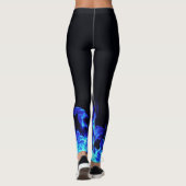 Blaue Flammen-Leggings Leggings (Rückseite)