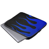 Blaue Flammen-Neopren-Laptop-Hülse Laptopschutzhülle (Vorne Knopf)