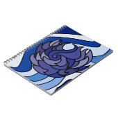 Blaue Flammen-Notizbuch Notizblock (Linke Seite)