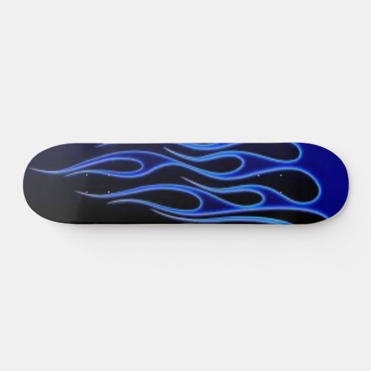blaue Flammen Skateboard (Horizontal)