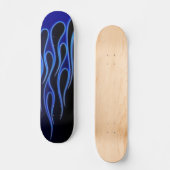 blaue Flammen Skateboard (Vorderseite)