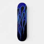 blaue Flammen Skateboard (Vorne)