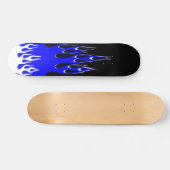 Blaue Flammen-Skateboard Skateboard (Horizontal)