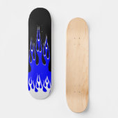 Blaue Flammen-Skateboard Skateboard (Vorderseite)