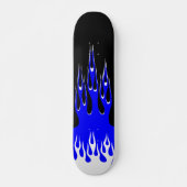 Blaue Flammen-Skateboard Skateboard (Vorne)