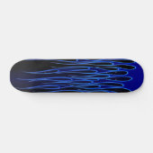 Blaue Flammen-Skateboard Skateboard (Horizontal)