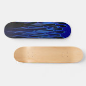 Blaue Flammen-Skateboard Skateboard (Horizontal)