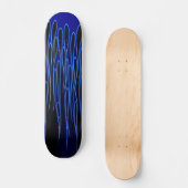 Blaue Flammen-Skateboard Skateboard (Vorderseite)