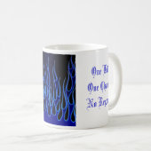 Blaue Flammen-Tasse Kaffeetasse (VorderseiteRechts)