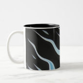 Blaue Flammen-Tasse Zweifarbige Tasse (Links)