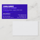 Blaue Flammen-Visitenkarte Visitenkarte (Vorne/Hinten)