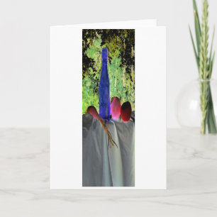 "Blaue Flasche" digital verändert Stillleben Karte