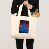 Blaue Flasche und Lichter Jumbo Stoffbeutel (Vorderseite (Produkt))