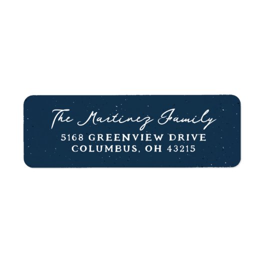 Blaue Fleckchen Rücksendeadresse (Vorne)