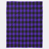 Blaue Fleece-Decke mit Karo-Muster Fleecedecke (Vorderseite)