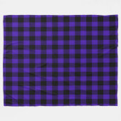 Blaue Fleece-Decke mit Karo-Muster Fleecedecke (Vorderseite (Horizontal))