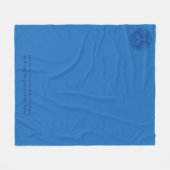 Blaue Fleece-Decke mit Logo und Motto Fleecedecke (Vorderseite (Horizontal))