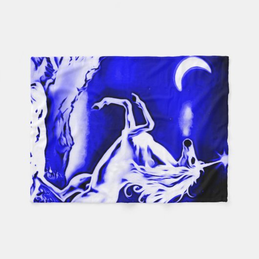 Blaue Fleecedecke (Vorderseite (Horizontal))