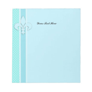 Blaue Fleur-de-Lis Notizblock