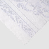 Blaue Fleur-de-Lis-Rollenrahmen-Grenze Decoupage Seidenpapier (Detail)