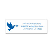 Blaue fliegende Friedenstaube Permastempel (Design)