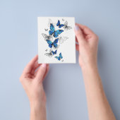 Blaue fliegende Schmetterlinge Morpho Flyer (Gruppe)