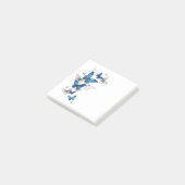 Blaue fliegende Schmetterlinge Morpho Post-it Klebezettel (angewinkelt)