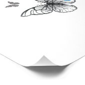 Blaue fliegende Schmetterlinge Morpho Poster (Ecke)