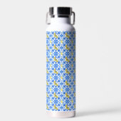 Blaue Fliese Gelbe Zitrone Trinkflasche (Vorne)